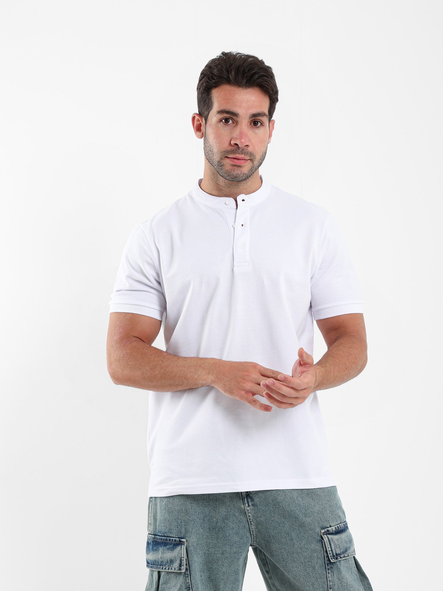 Grandad Collar Polo Shirt
