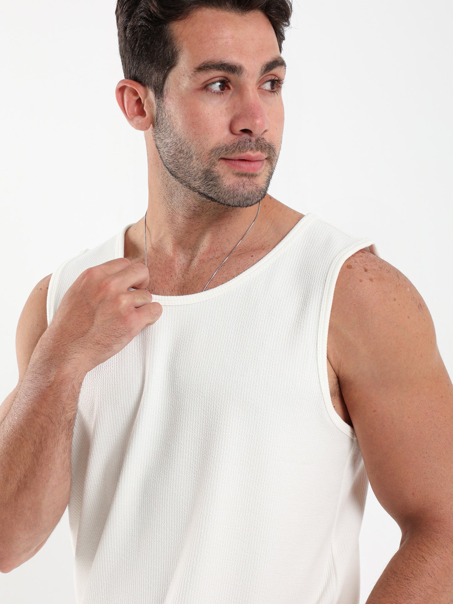 Ribbed Sleeveless T-Shirt