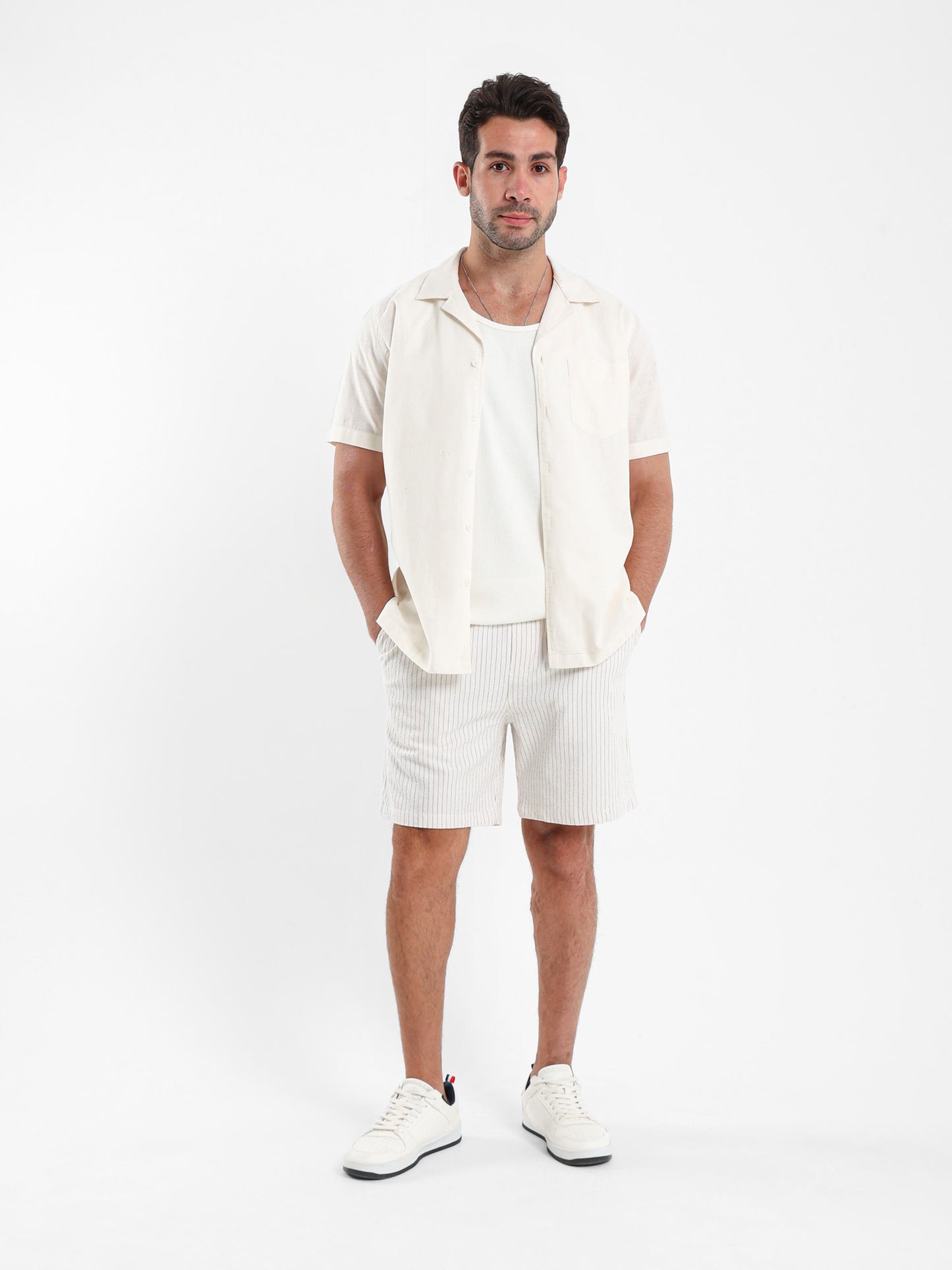 Striped Relaxed Fit Shorts