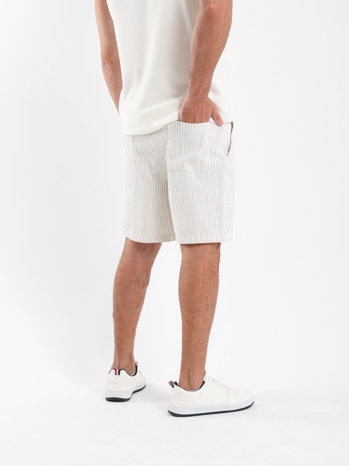 Striped Relaxed Fit Shorts