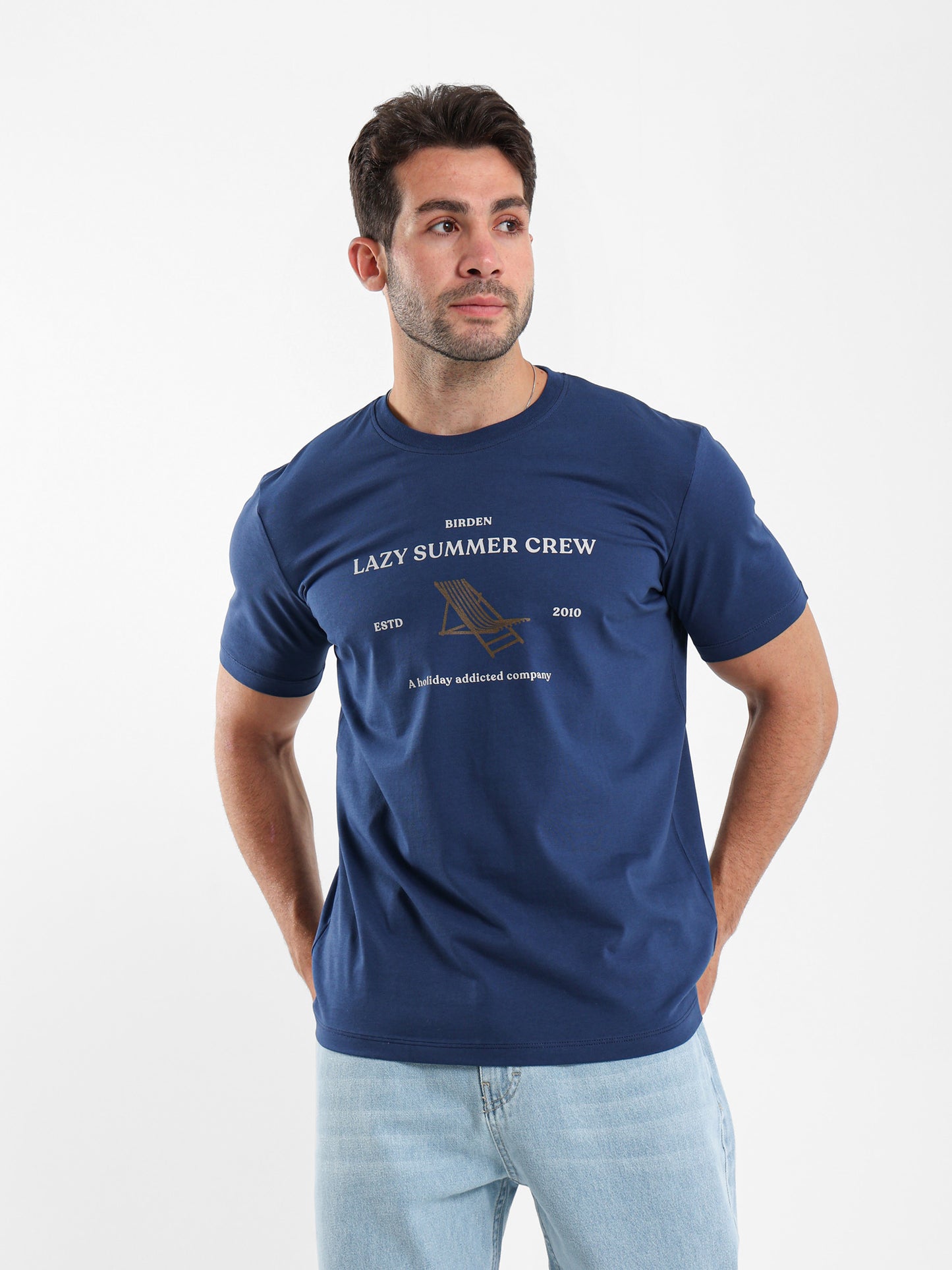 Lazy Summer Crew Front Print T-Shirt