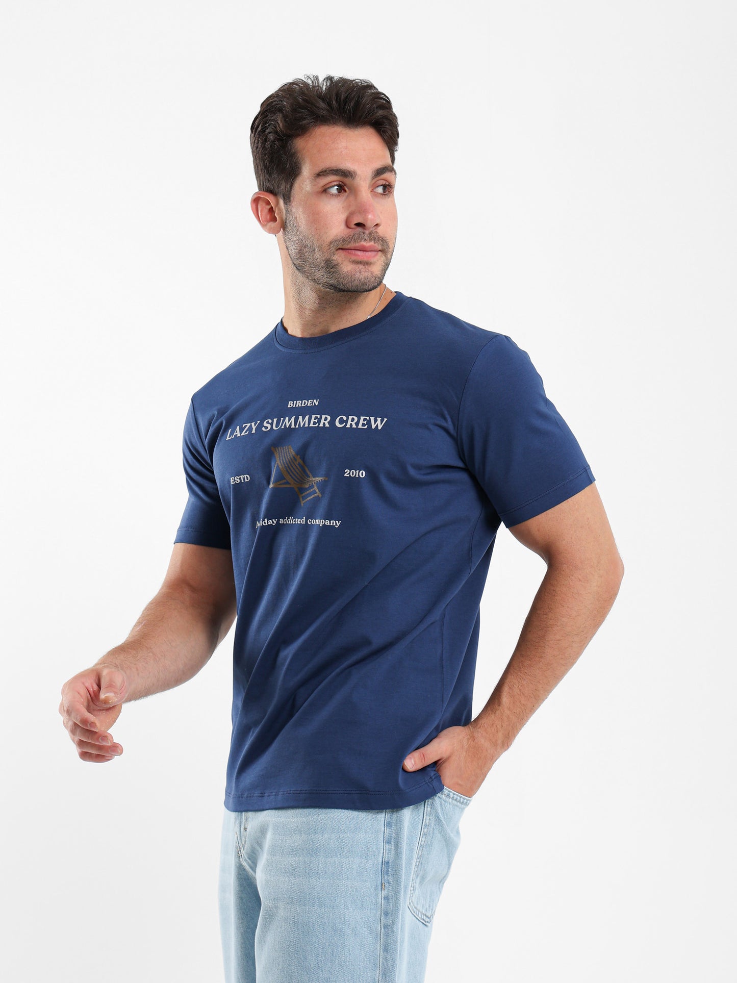 Lazy Summer Crew Front Print T-Shirt