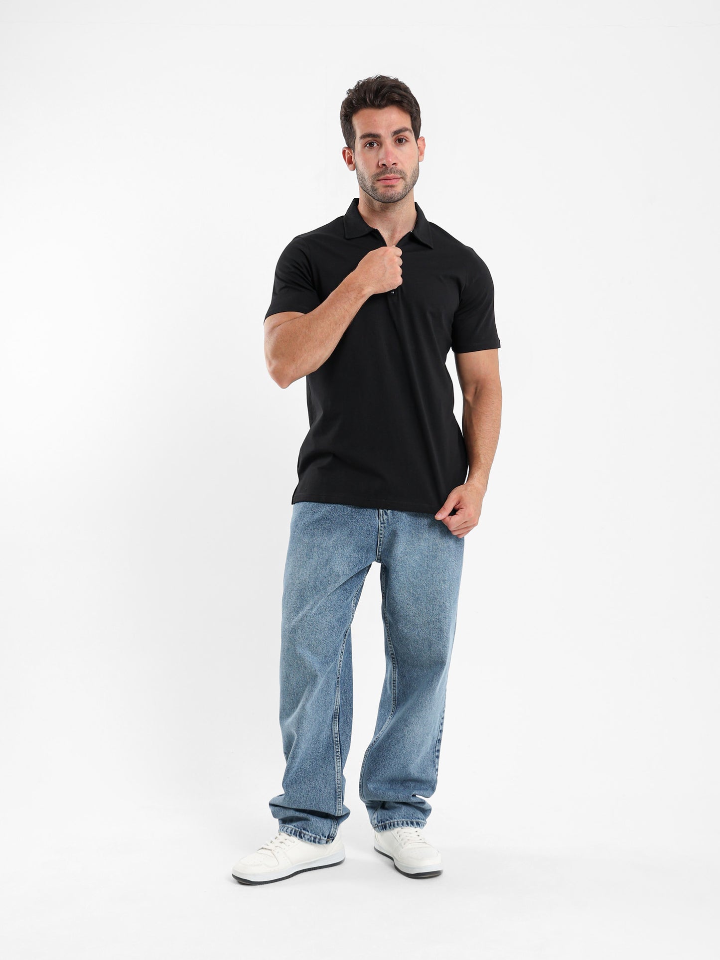 Polo Shirt with Zipper