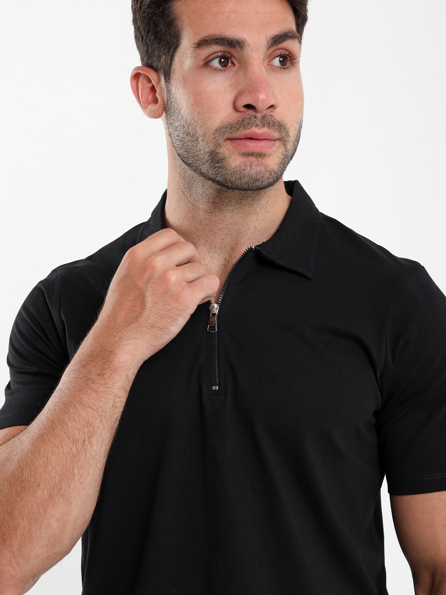 Polo Shirt with Zipper