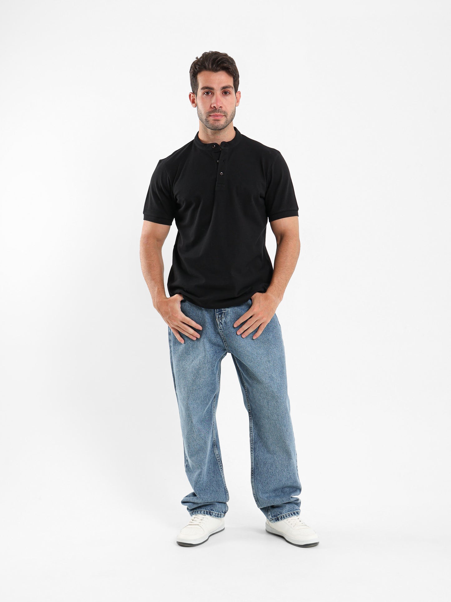 Grandad Collar Polo Shirt