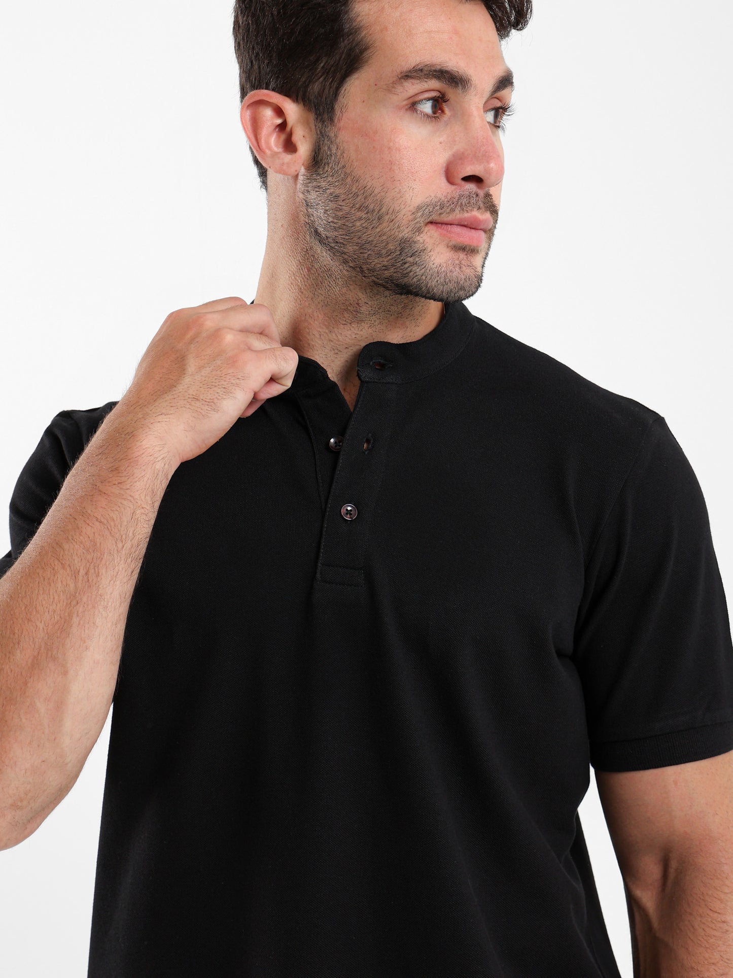 Grandad Collar Polo Shirt