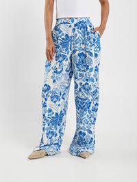 Printed Wide Leg Pants