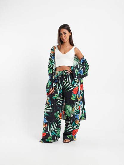 Printed Wide Leg Pants