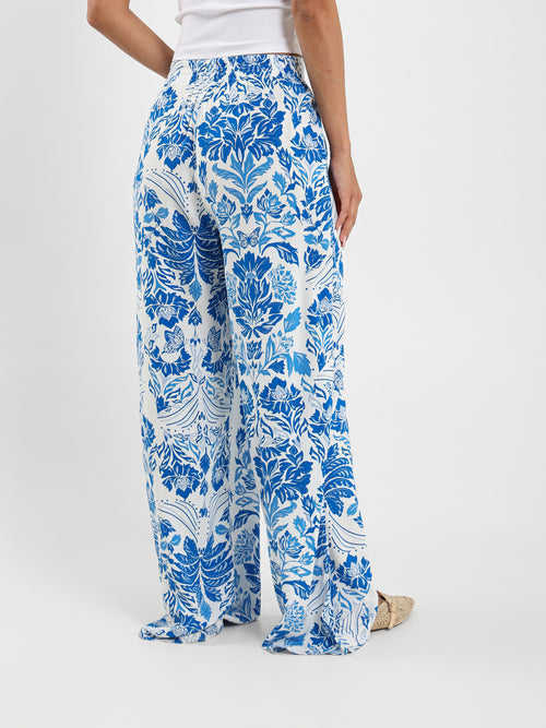Printed Wide Leg Pants
