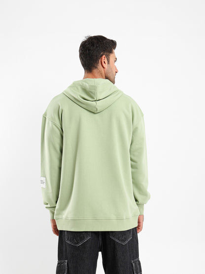Melton Hoodie with Metal Snaps