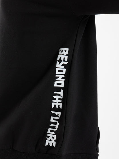 Brushed Melton Hoodie with Hood