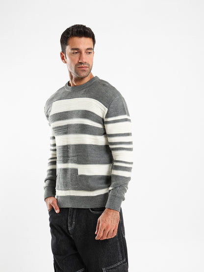 Round Neck Lined Sweater