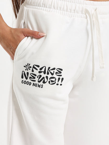 Printed Wide Leg Sweatpants