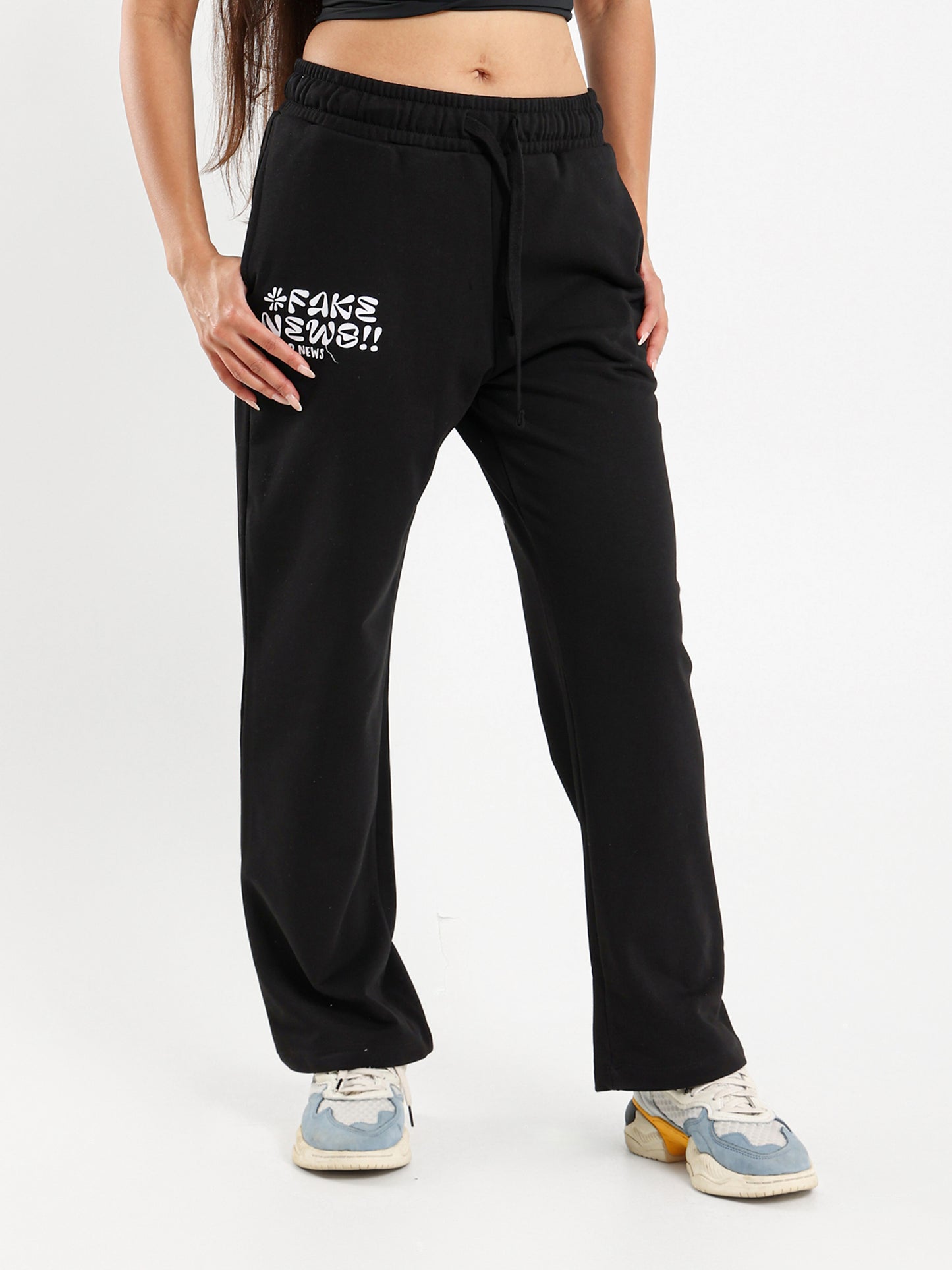 Printed Wide Leg Sweatpants