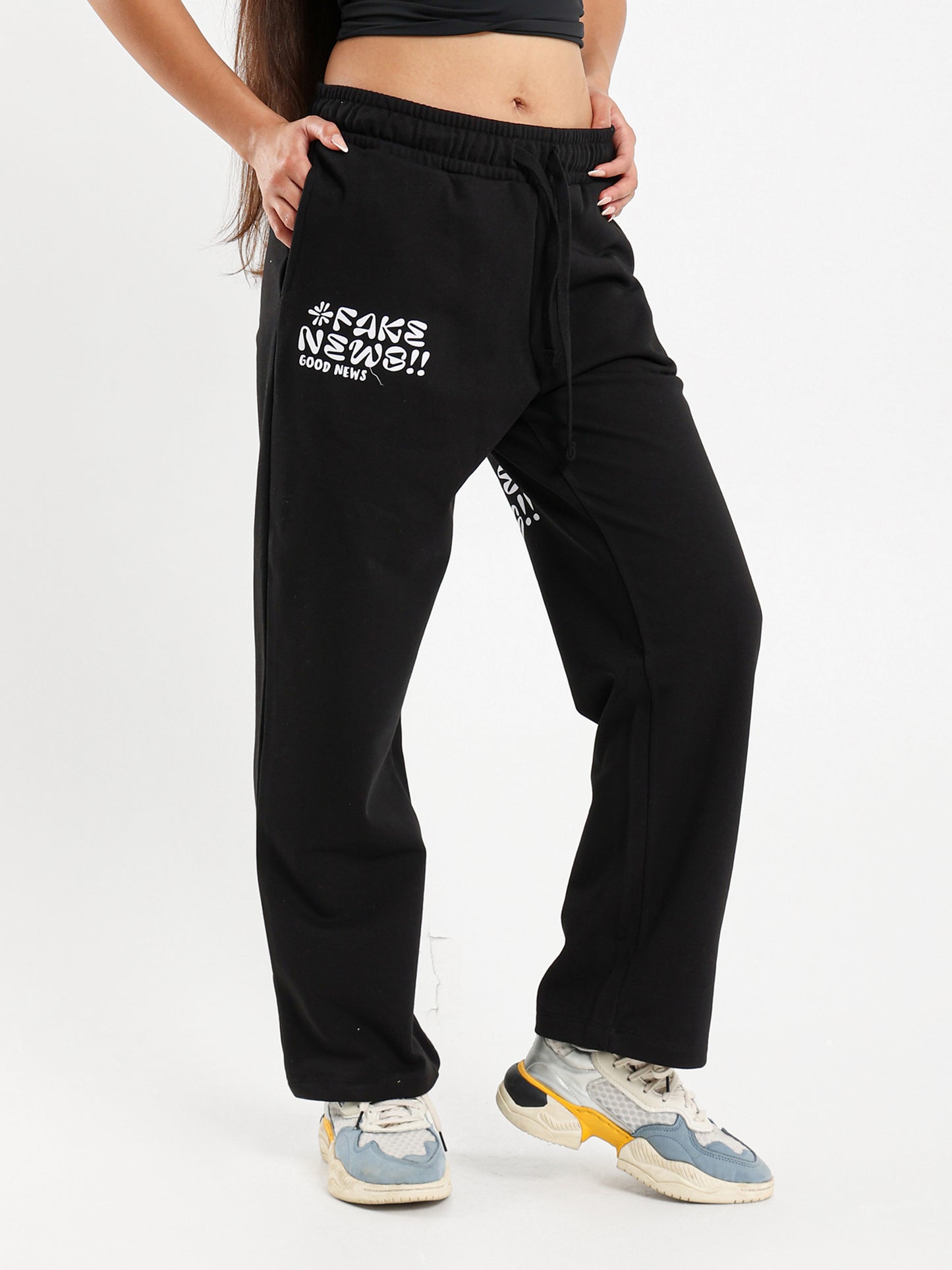 Printed Wide Leg Sweatpants