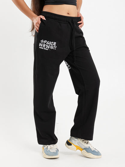 Printed Wide Leg Sweatpants