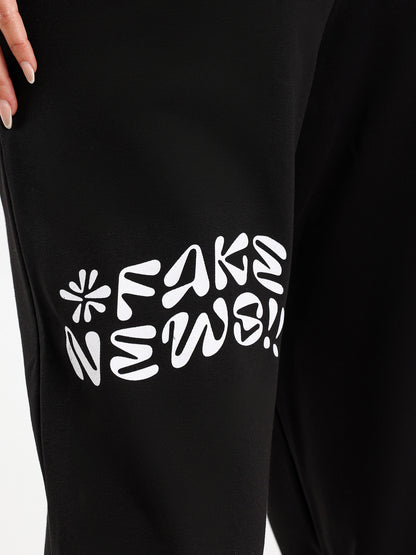 Printed Wide Leg Sweatpants