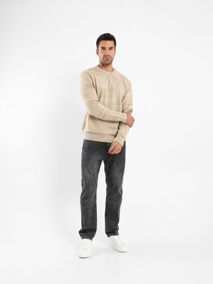 Two-Tone Multi-Knit Pullover