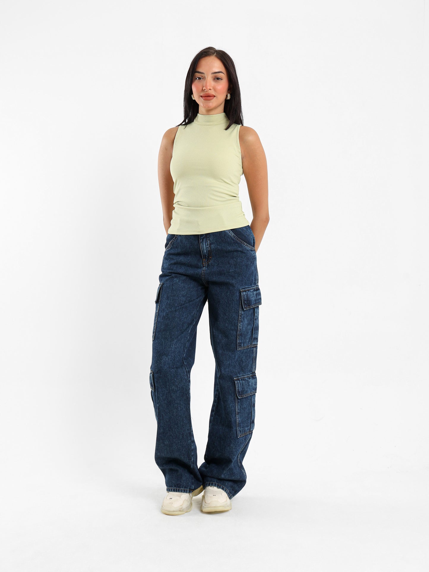 Sleeveless Mock-Neck Top