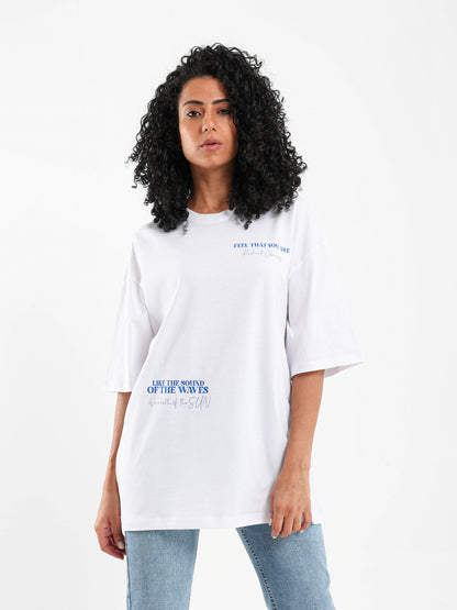 Sea Printed Oversized T-Shirt