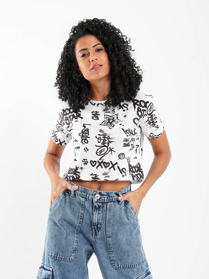 Half Sleeves Cropped Top