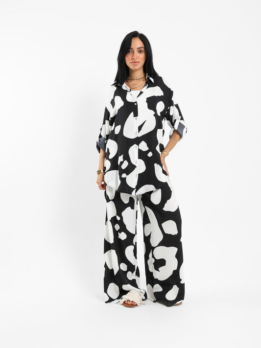 Printed Satin Shirt