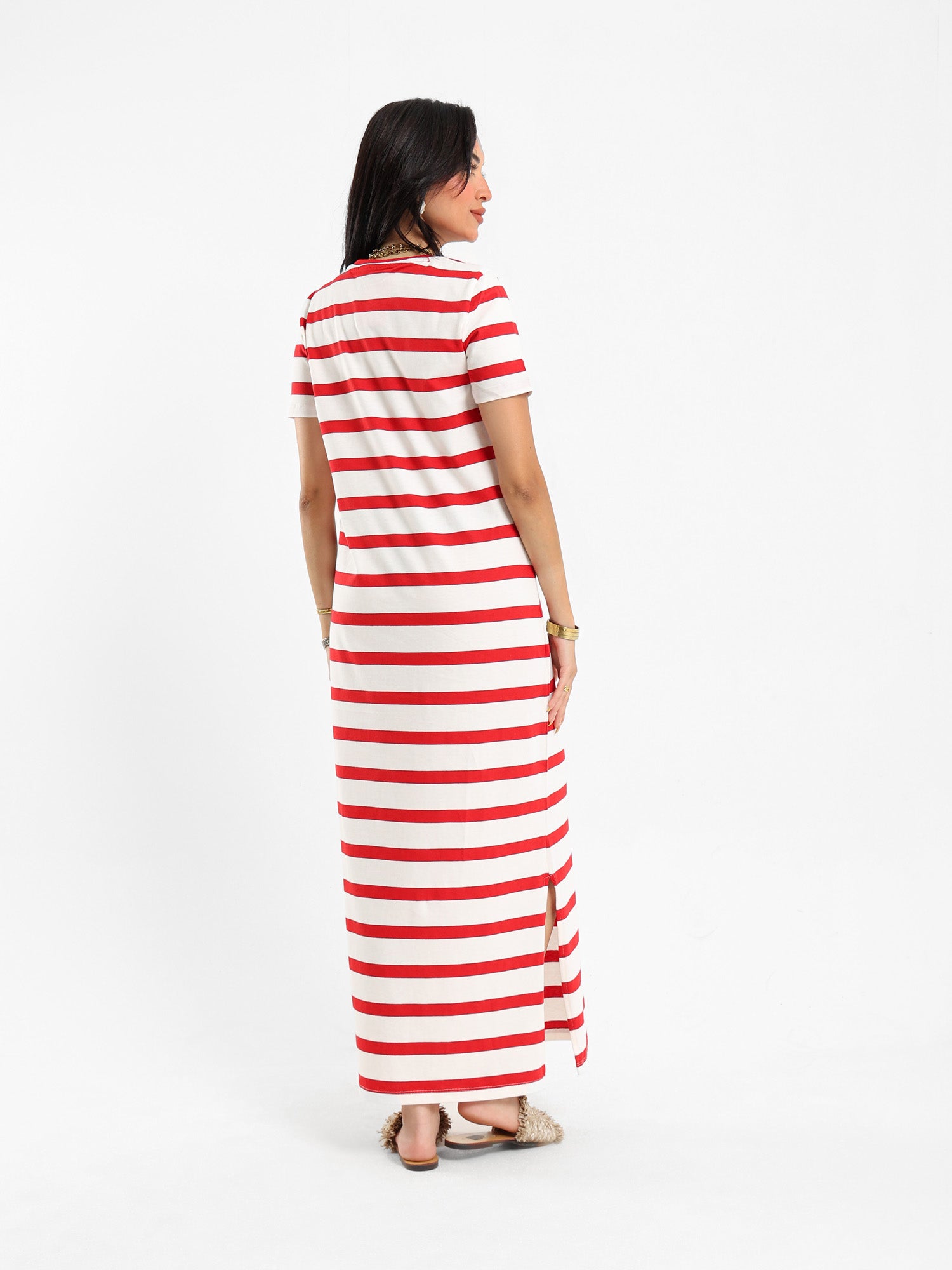 Striped Long Length Dress
