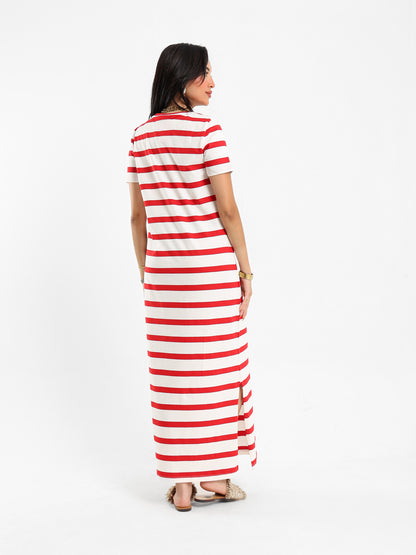 Striped Long Length Dress