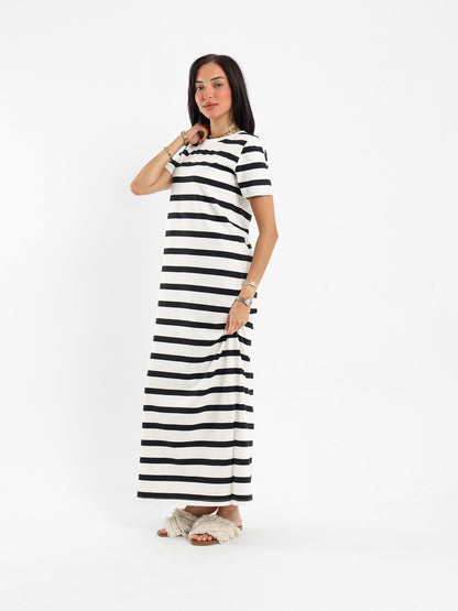 Striped Long Length Dress