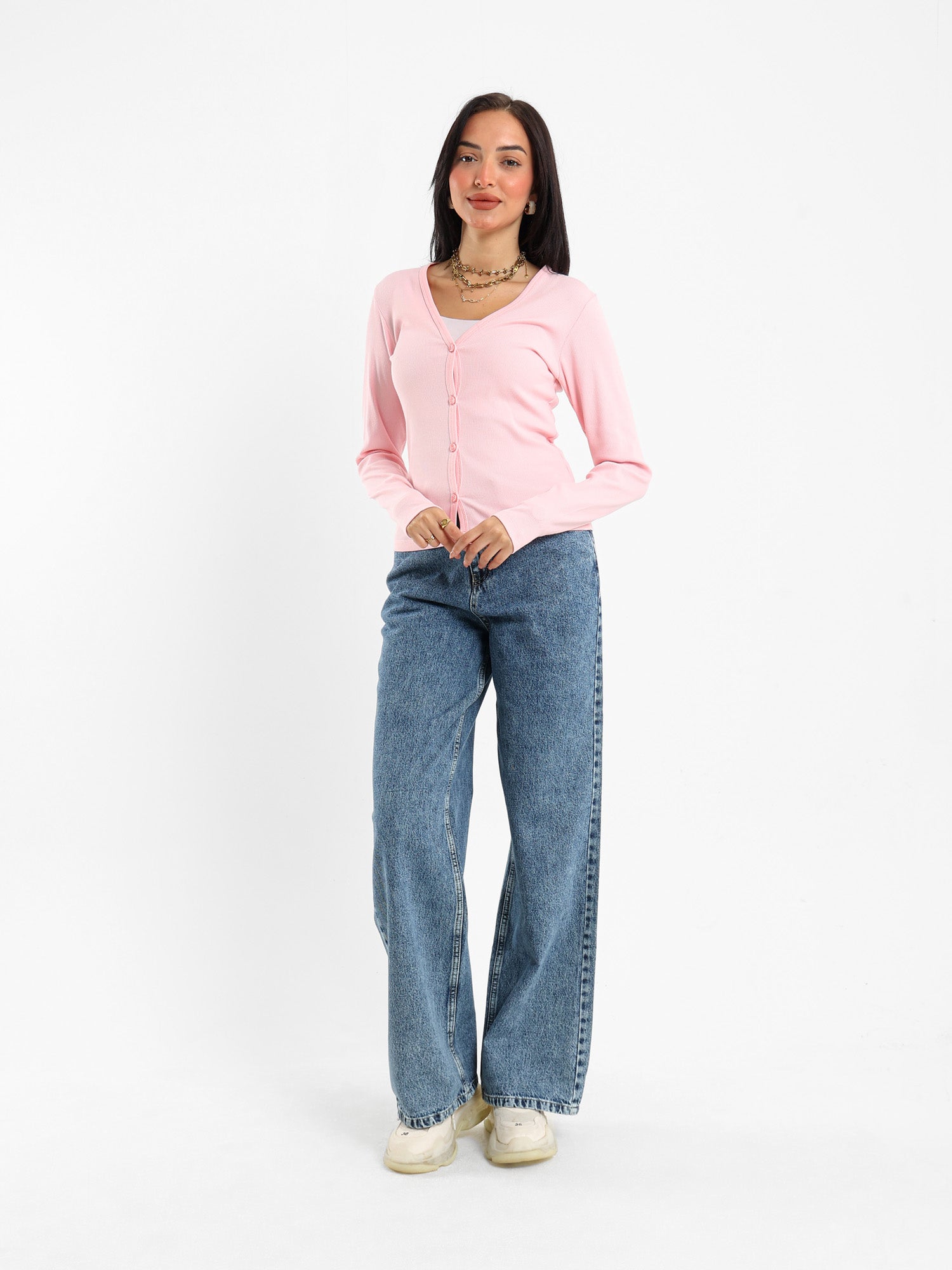 Ribbed Fitted Long Sleeve Cardigan