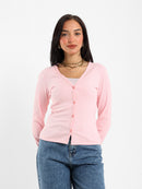 Ribbed Fitted Long Sleeve Cardigan
