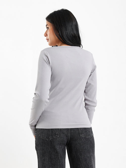 Ribbed Fitted Long Sleeve Cardigan