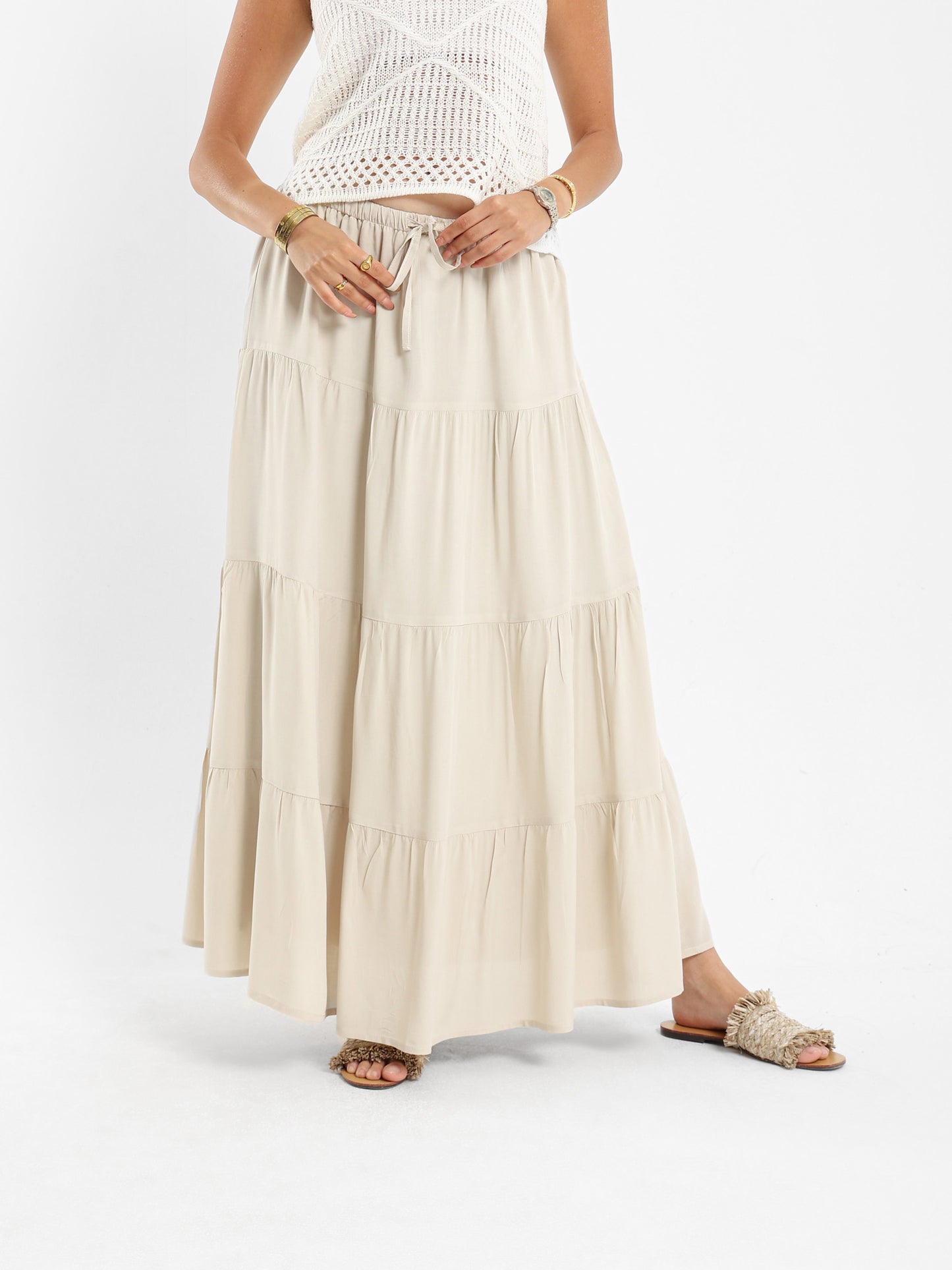 Long Tiered Skirt