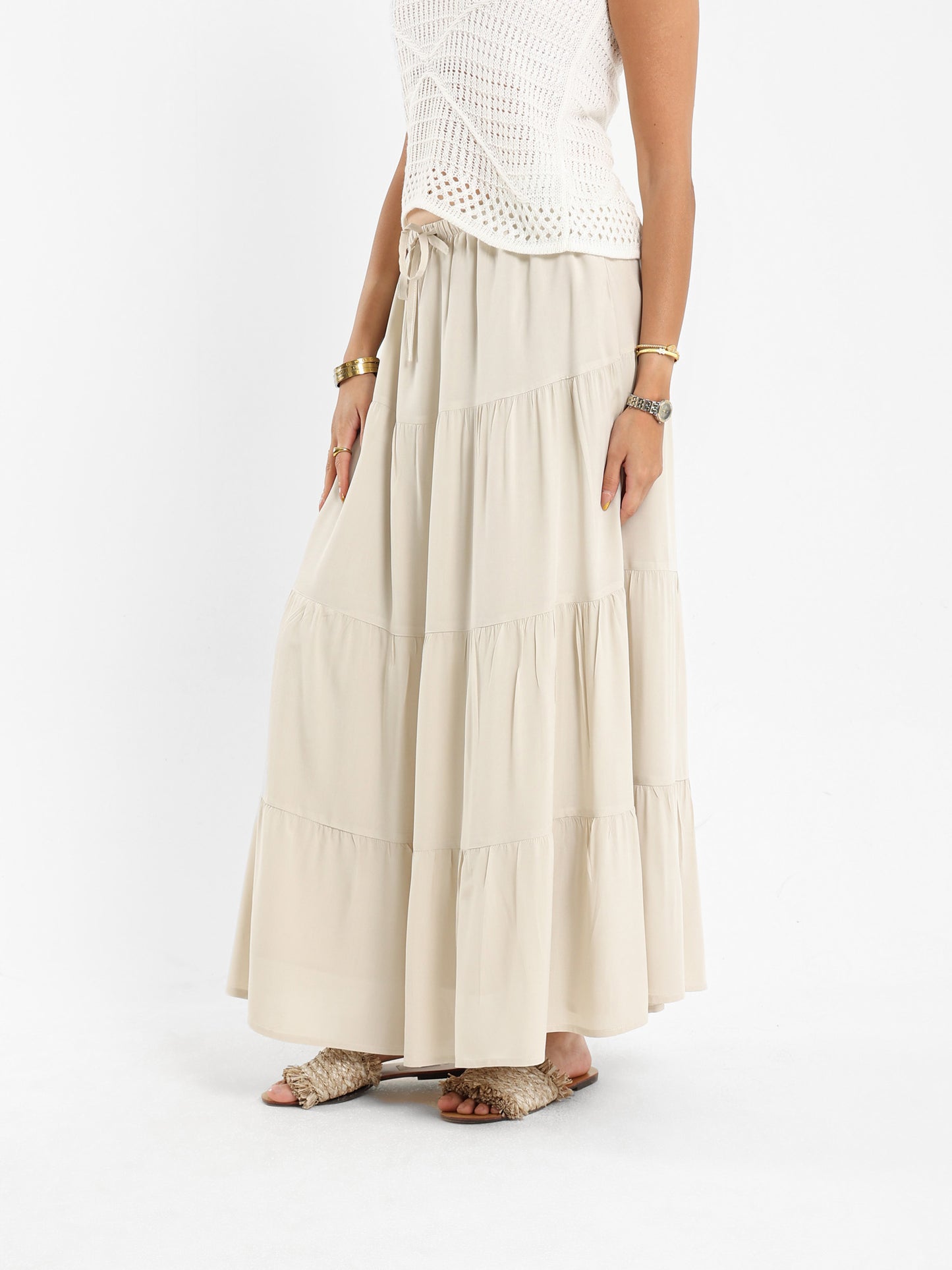 Long Tiered Skirt