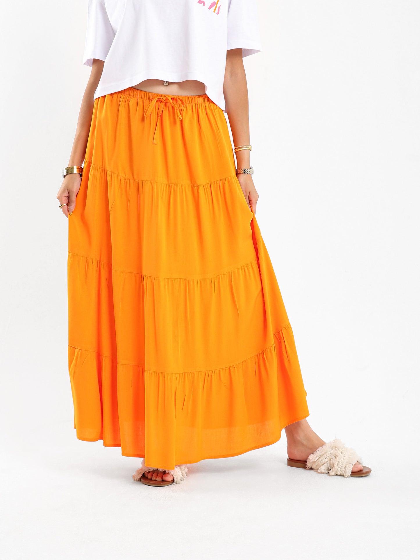 Long Tiered Skirt