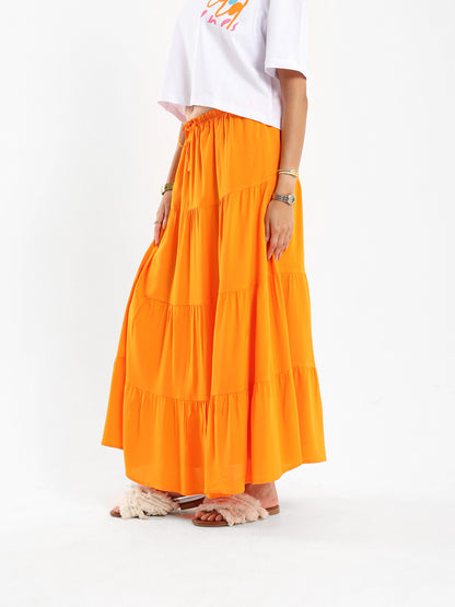 Long Tiered Skirt