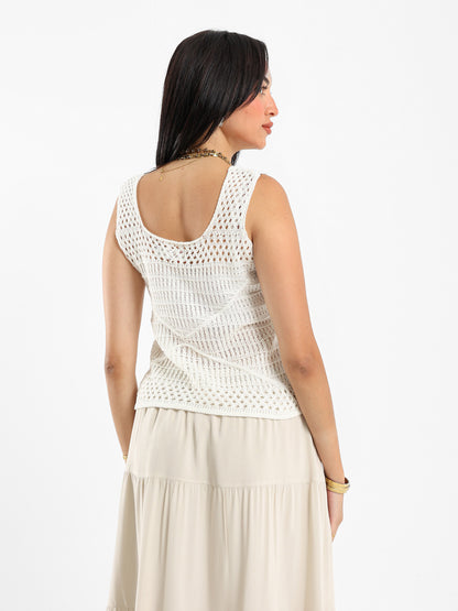 Tricot Sleeveless Top