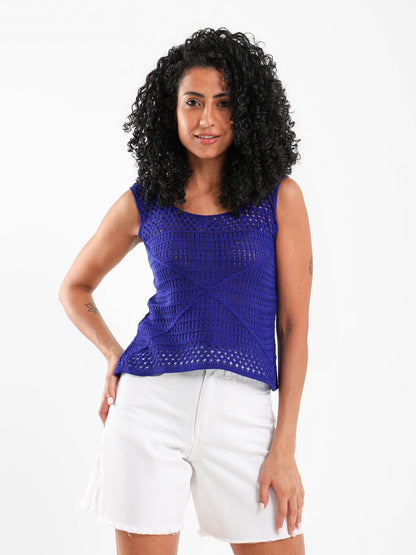 Tricot Sleeveless Top
