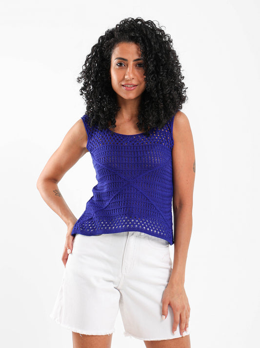Tricot Sleeveless Top