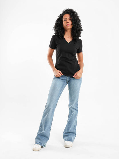 Fitted V-Neck T-Shirt