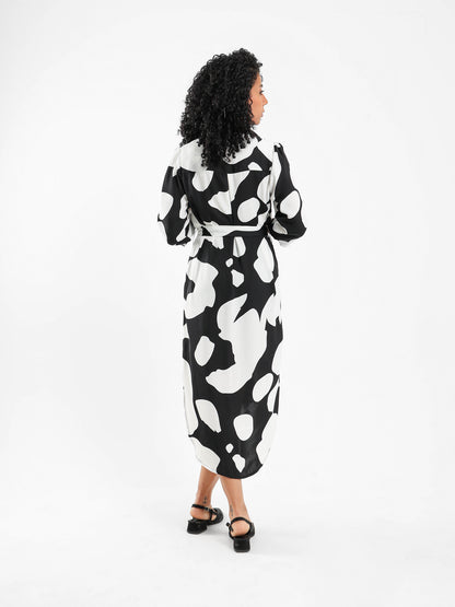 All-Over Print Shirt Dress
