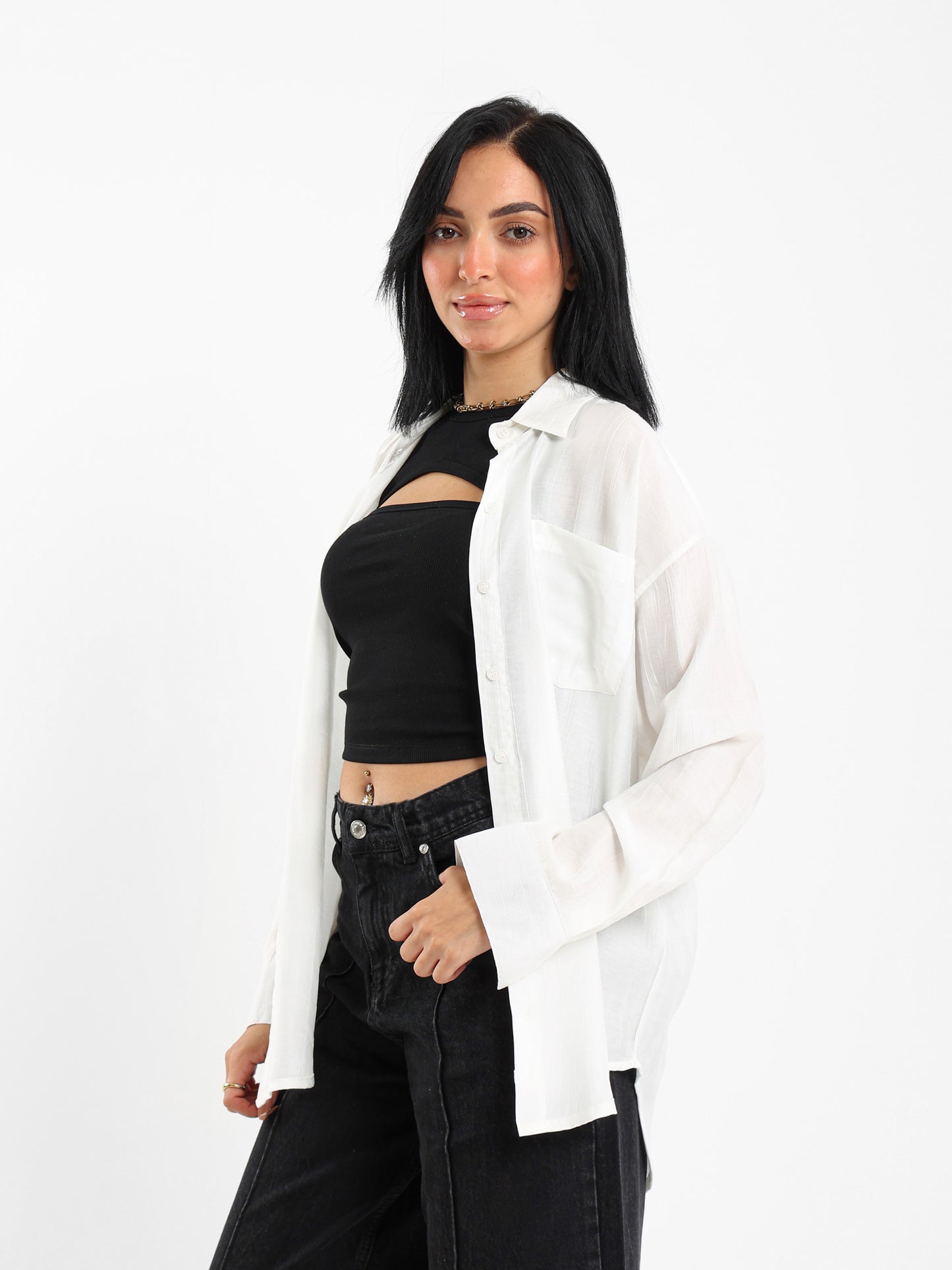 Textured Long Sleeve Shirt