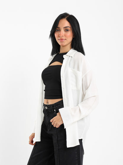 Textured Long Sleeve Shirt