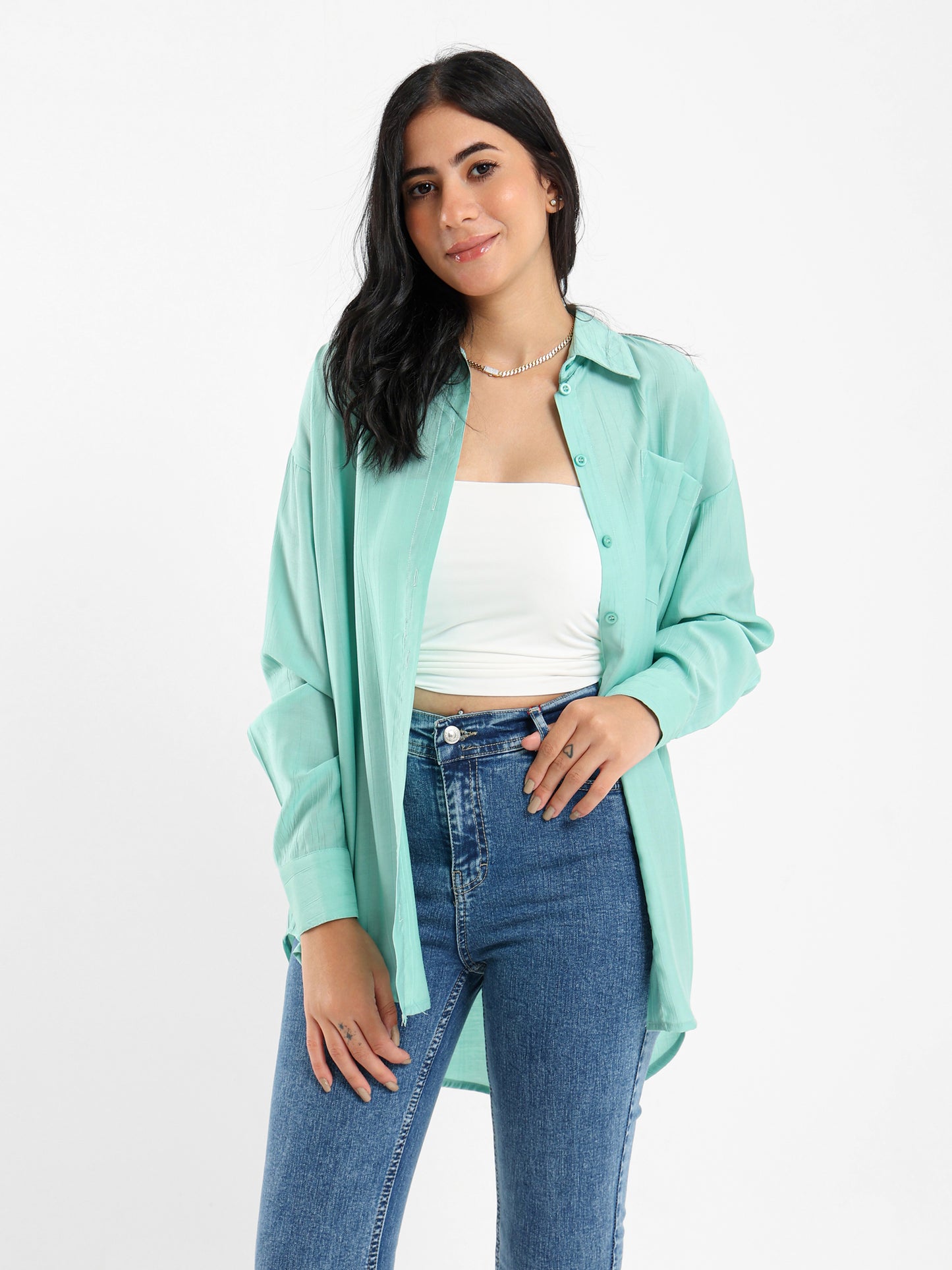 Textured Long Sleeve Shirt
