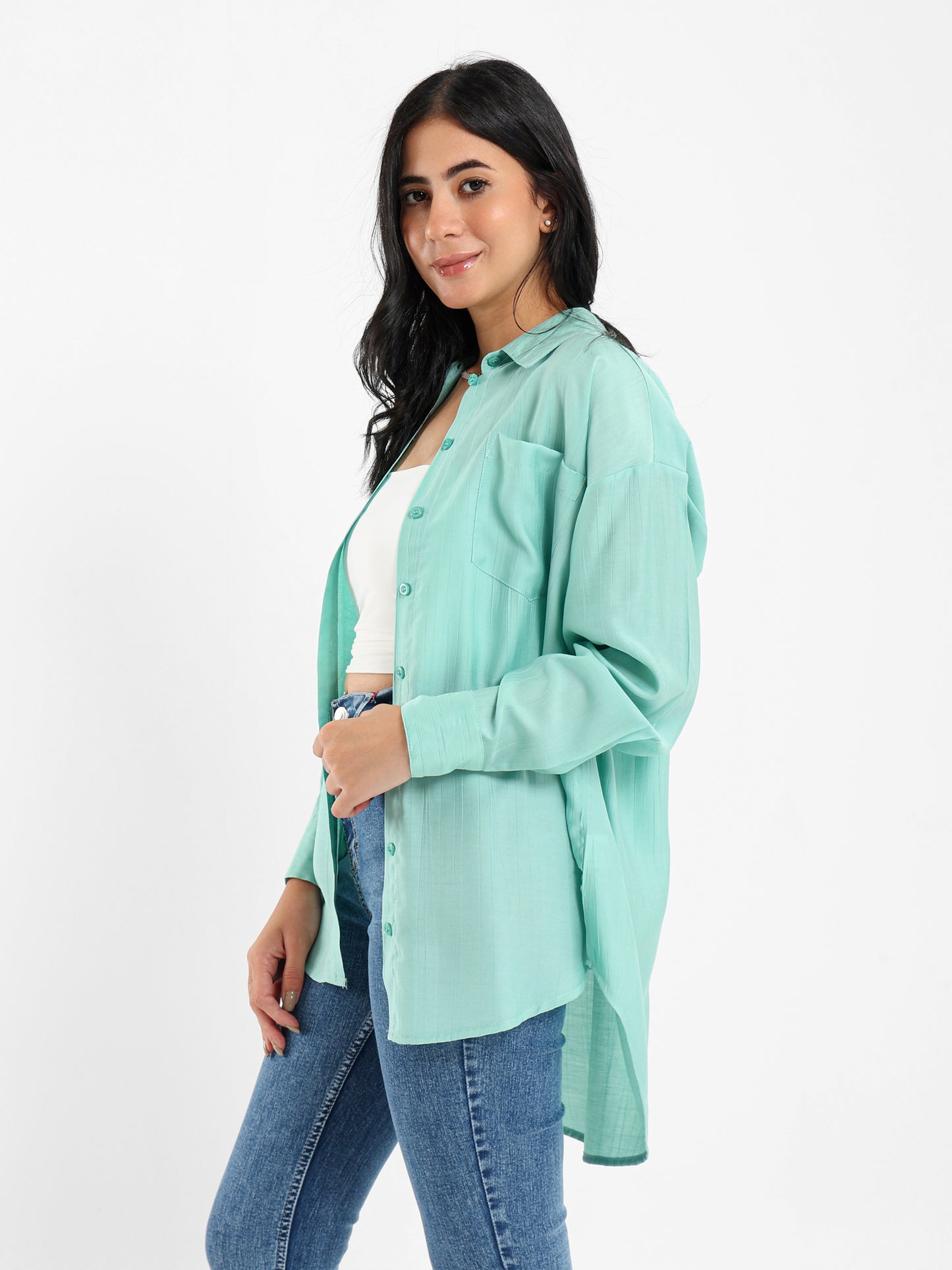 Textured Long Sleeve Shirt