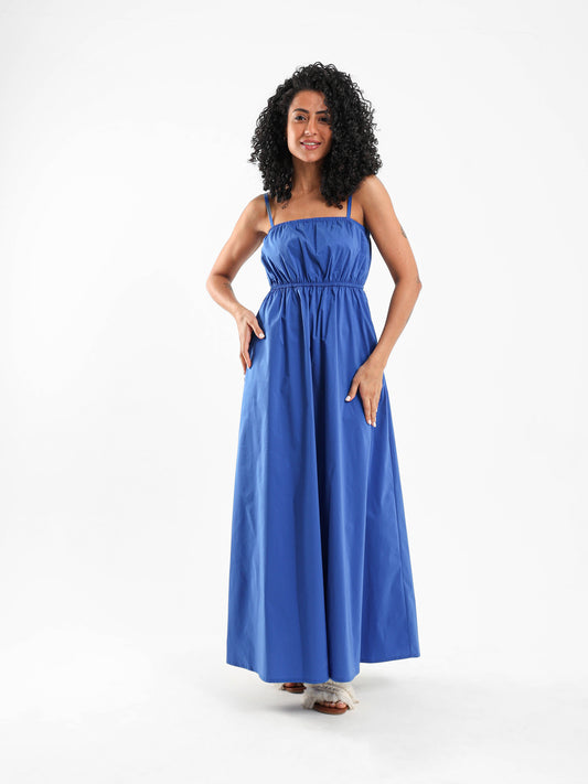 Bust Gathering Long Dress