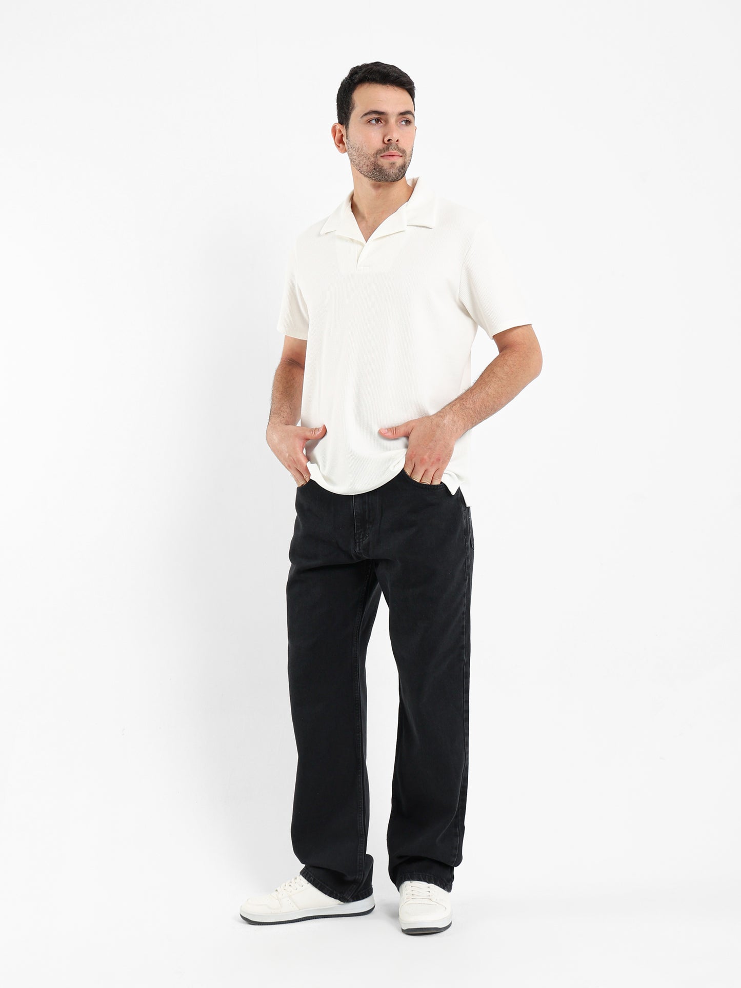 Ribbed Polo Shirt