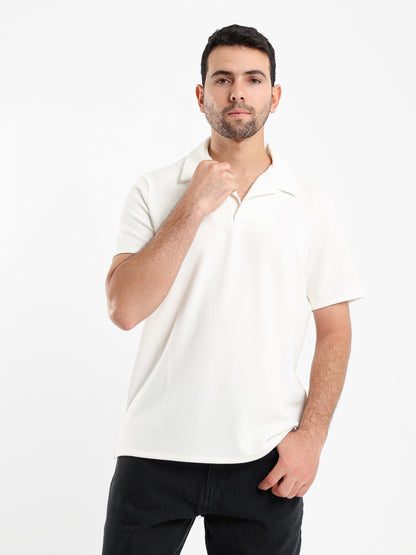 Ribbed Polo Shirt