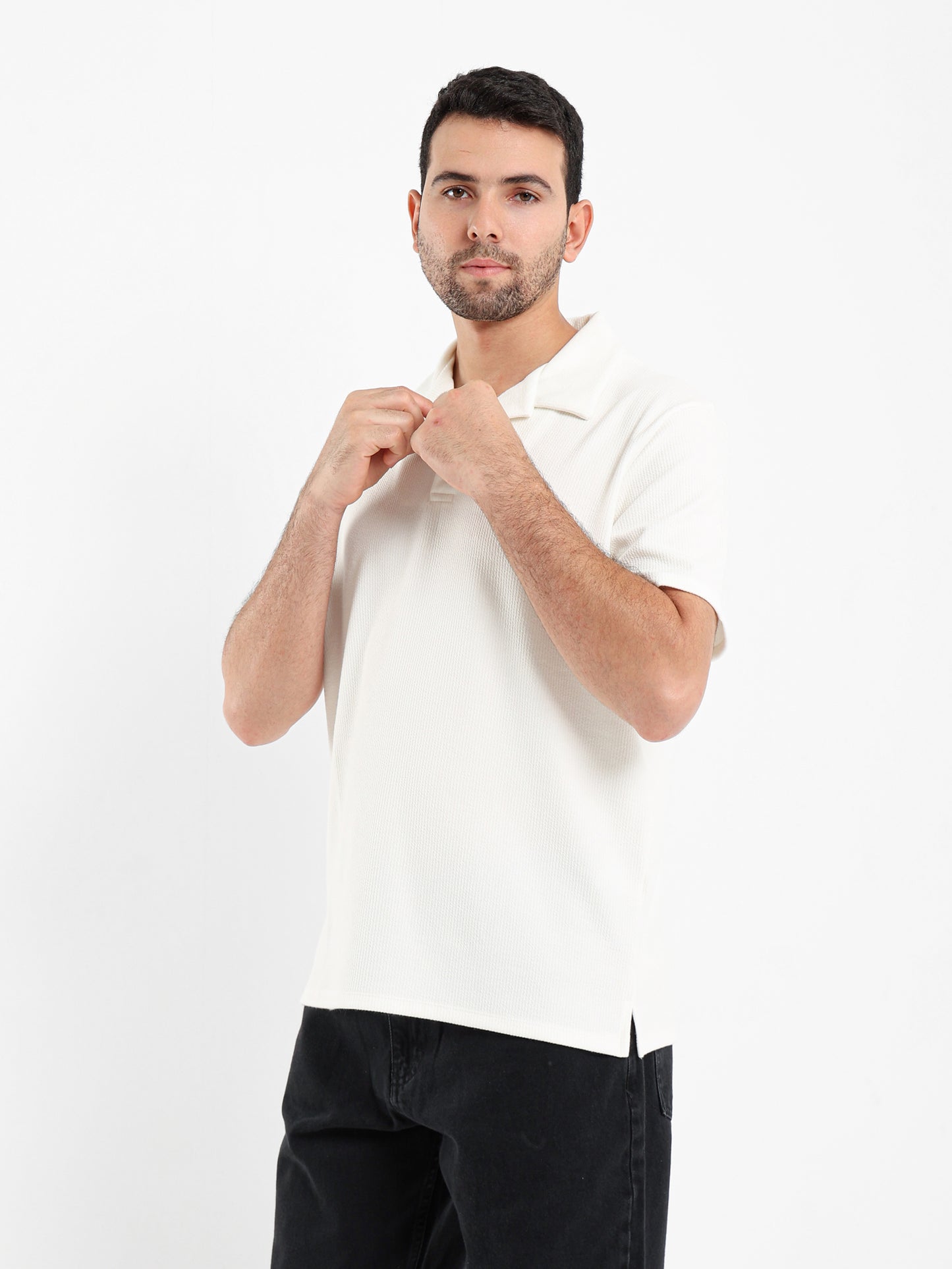 Ribbed Polo Shirt