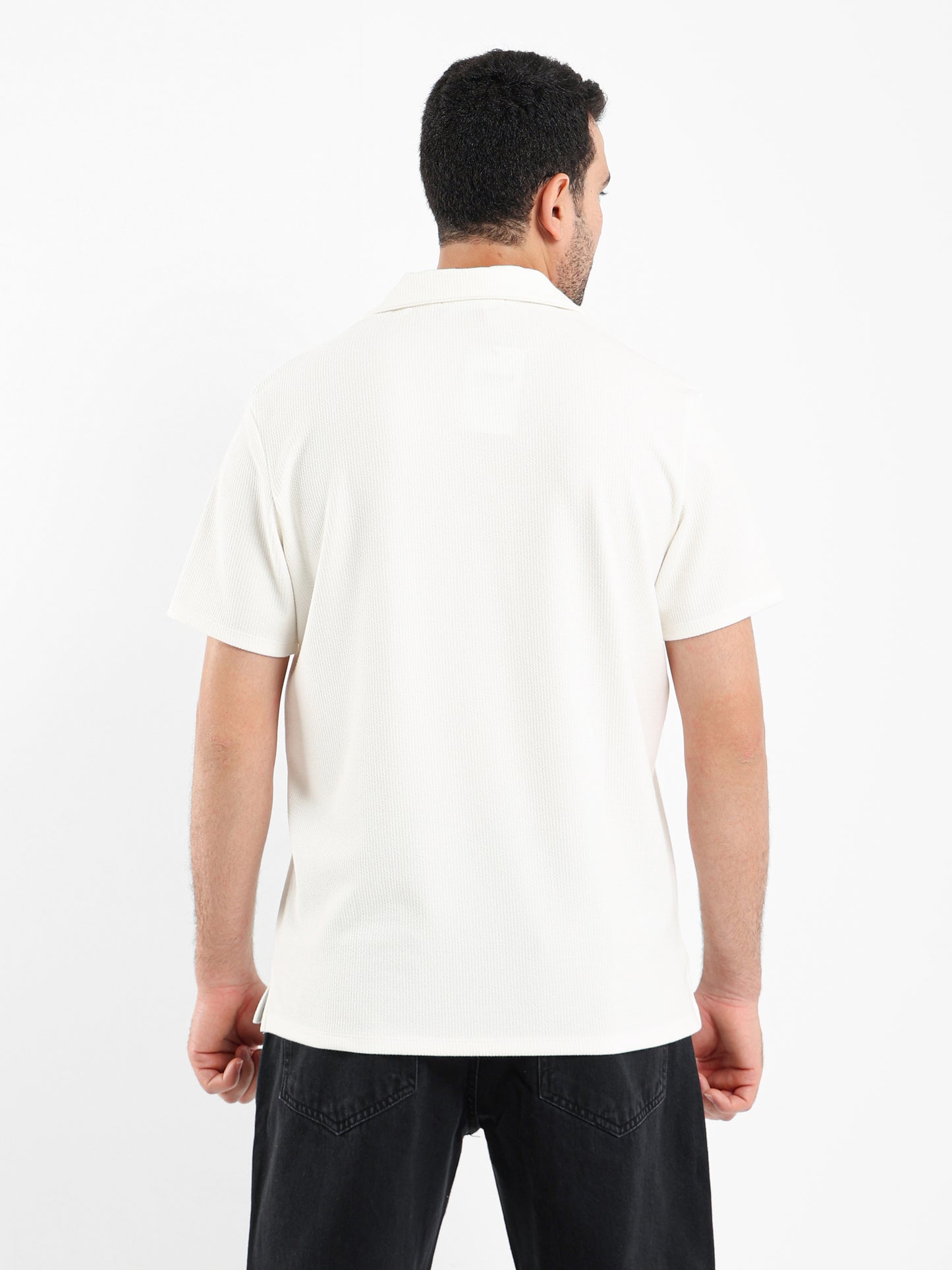 Ribbed Polo Shirt
